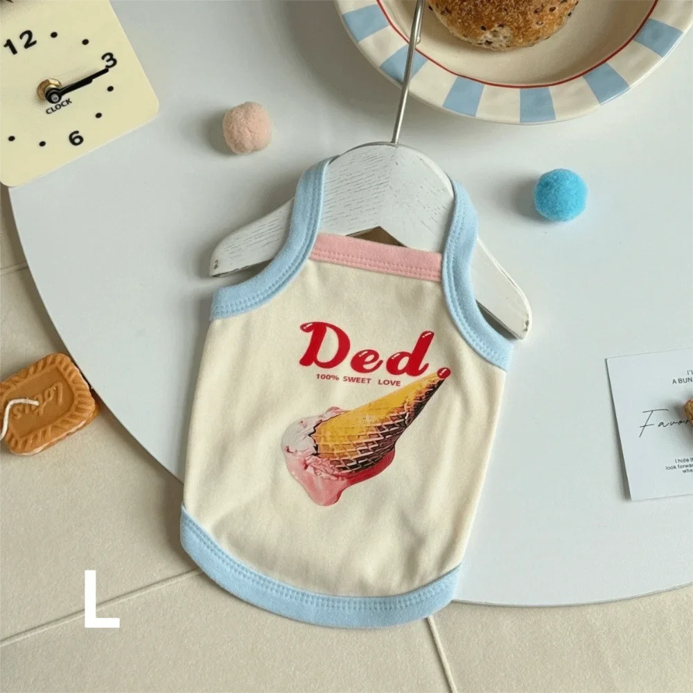 Breathable Cartoon Print Pet Ice Cream Camisole Vest – 8 Colors