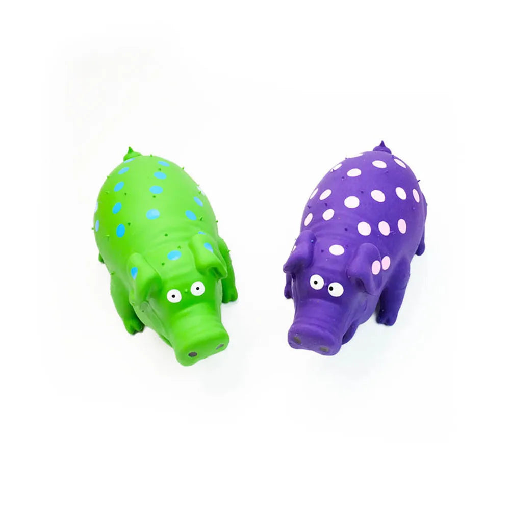Pet Latex Pig Toy - Squeaky, Spotted, - MyPetDollar.com