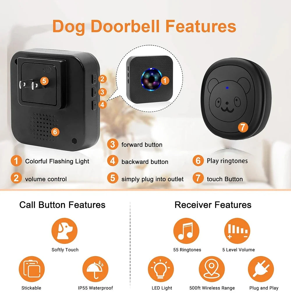 Smart Dog Doorbell Wireless for Potty - MyPetDollar.com