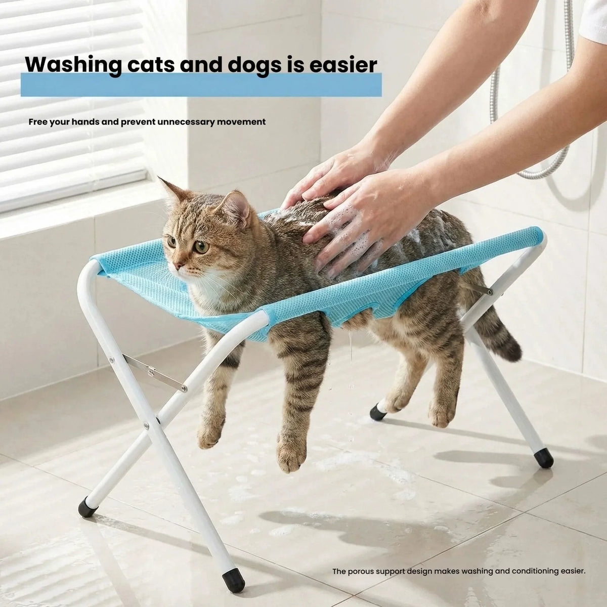 Foldable Pet Grooming Bath Stand Hammock - MyPetDollar.com