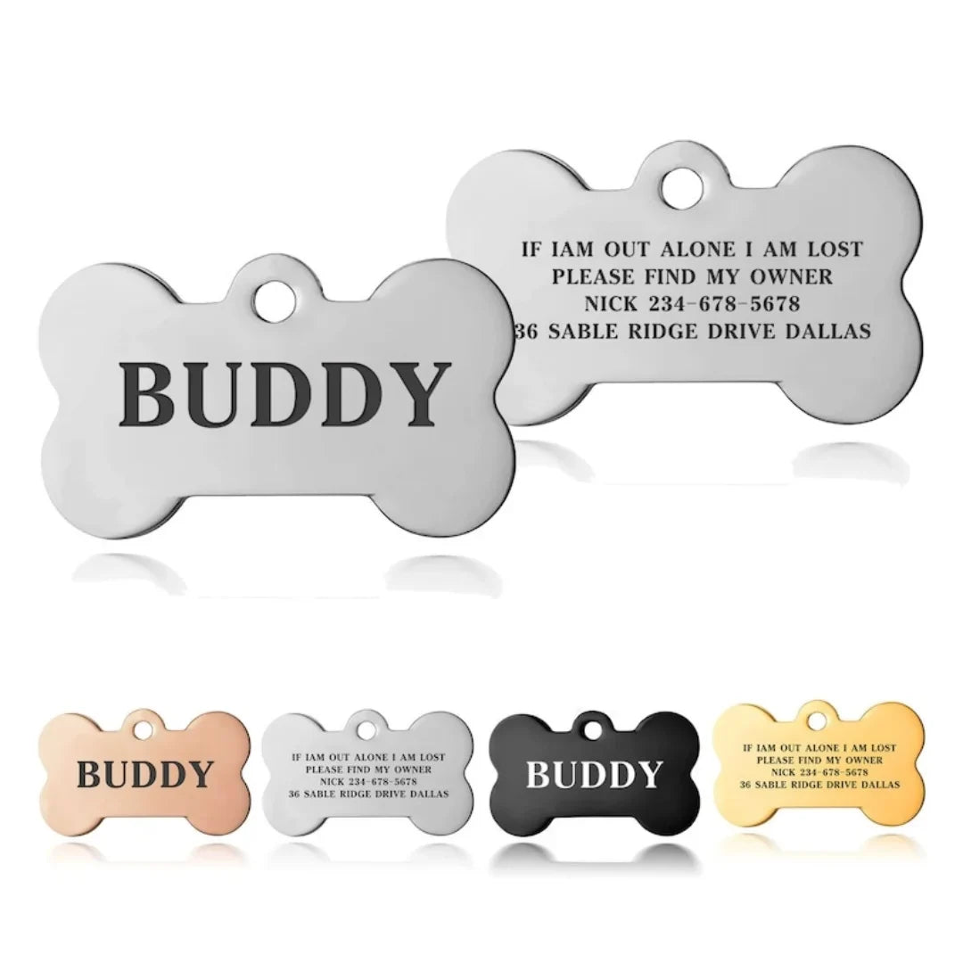 Premium Engraved Personalised Dog ID Tag Dog - MyPetDollar.com