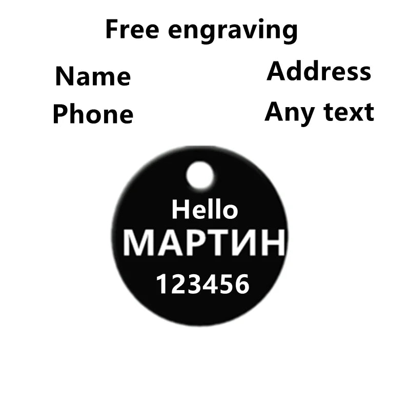 2pcs Free Laser Engraving Pet Dog ID Tag Cat - MyPetDollar.com