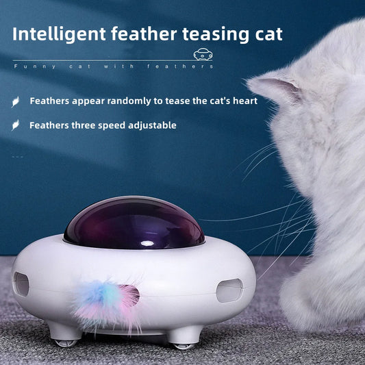 Cat Toy Smart Teaser UFO Pet Turntable - MyPetDollar.com