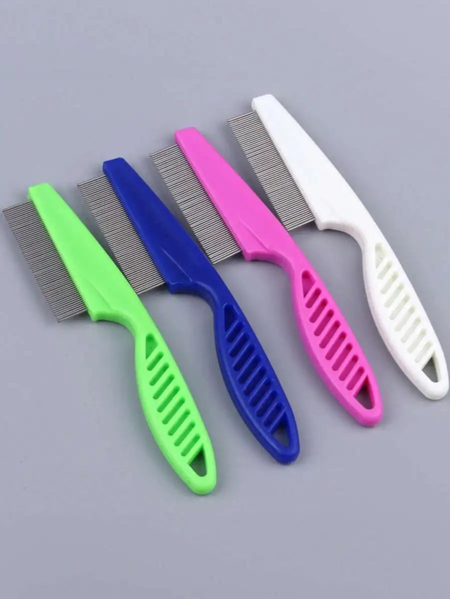 Pet Tear Stain & Flea Comb Fine Tooth Stainless Steel Grooming – Dog Supplies