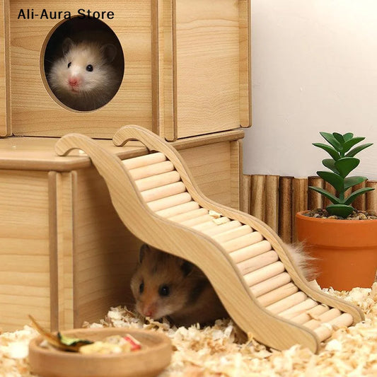 1Pcs Wooden Wave Staircase Hamster Pet - MyPetDollar.com