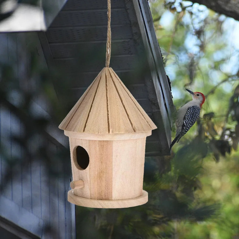 Handmade Wood Hanging Bird House Hanging - MyPetDollar.com