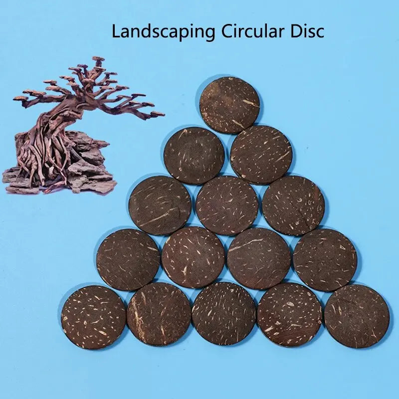 20/50Pcs Natural Coconut Shell Wood Aquarium - MyPetDollar.com