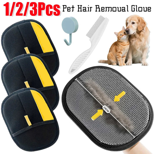 1-3PCS Pet Hair Remover Glove Double-Sided - MyPetDollar.com