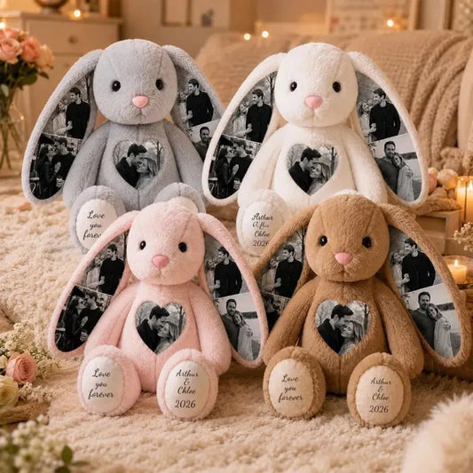 Custom Heart Photo Bunny Plush – - MyPetDollar.com