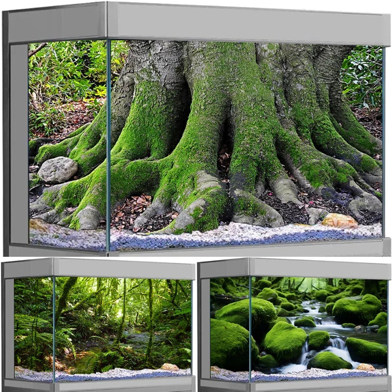 Realistic 3D Green Moss Tree Root Aquarium - MyPetDollar.com