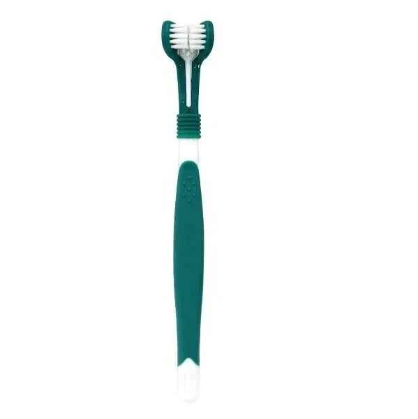 3-Sided Pet Toothbrush Dog Plastic Removing Tartar Cleaning