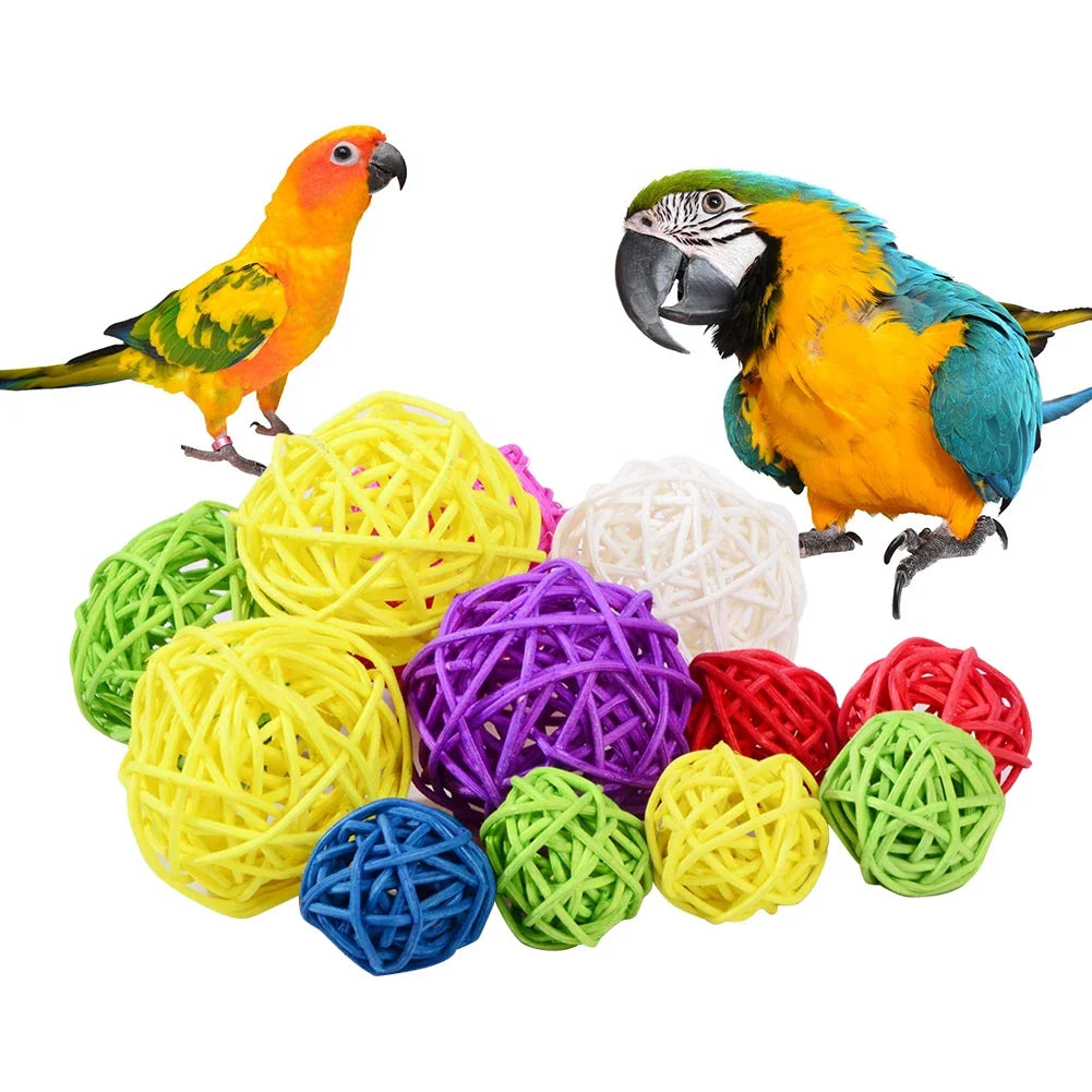 Interactive Rattan Balls Parrot Toys for Birds – view 5