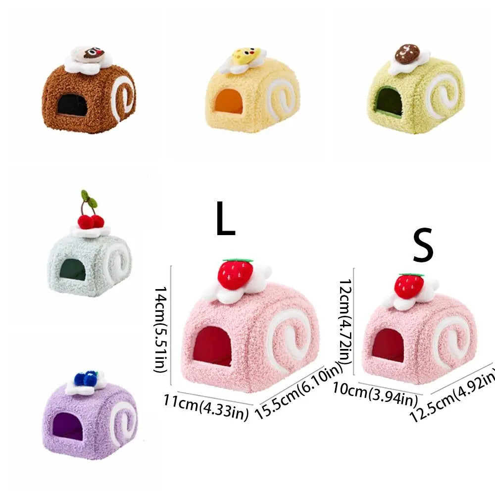 Warm Hamster Cake Nest Swiss Roll Shape Cute - MyPetDollar.com