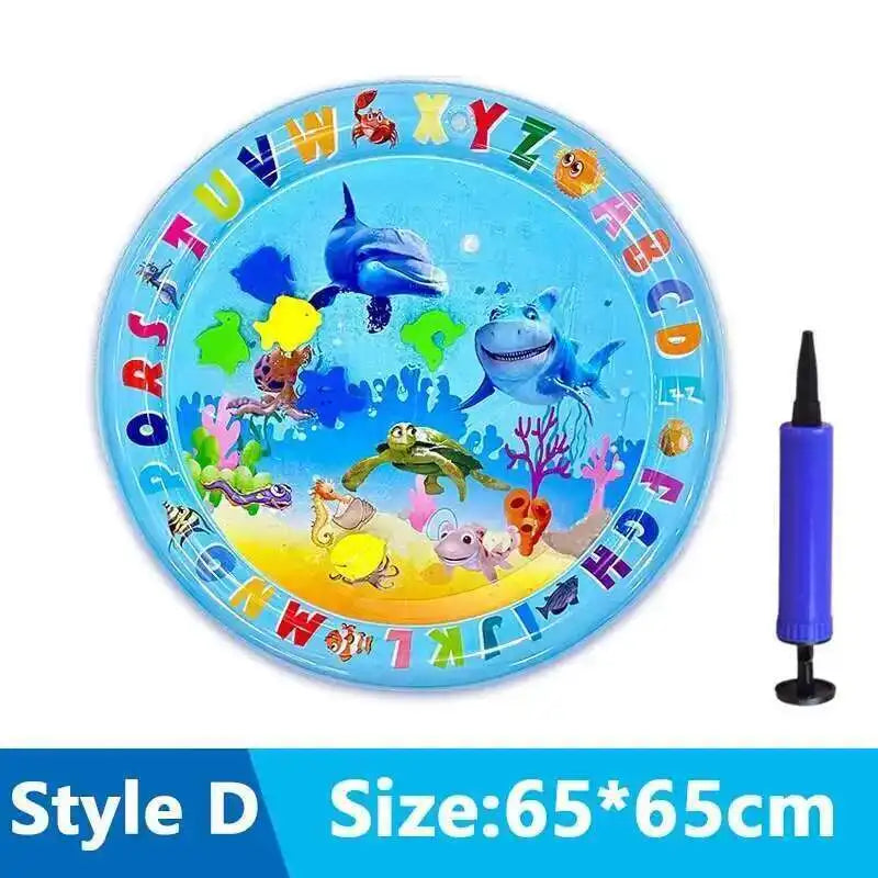 Interactive Cats Sensory Water Play Pad with Fish Thickened Inflatable Pet