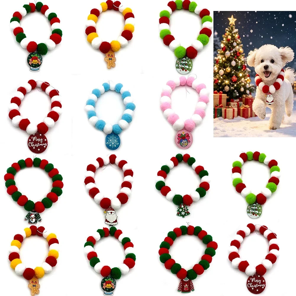 Christmas Dog Bowties Hair Ball