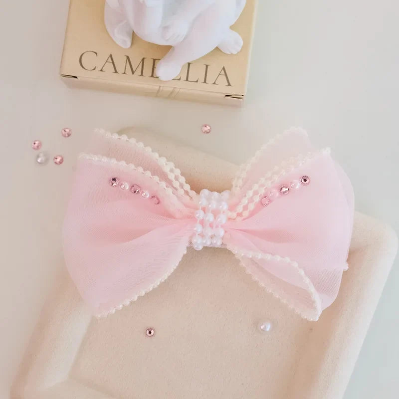 Pet Handmade Bb Clip Hair Long Haired Cat Bow Headband Malzis – 16 Colors
