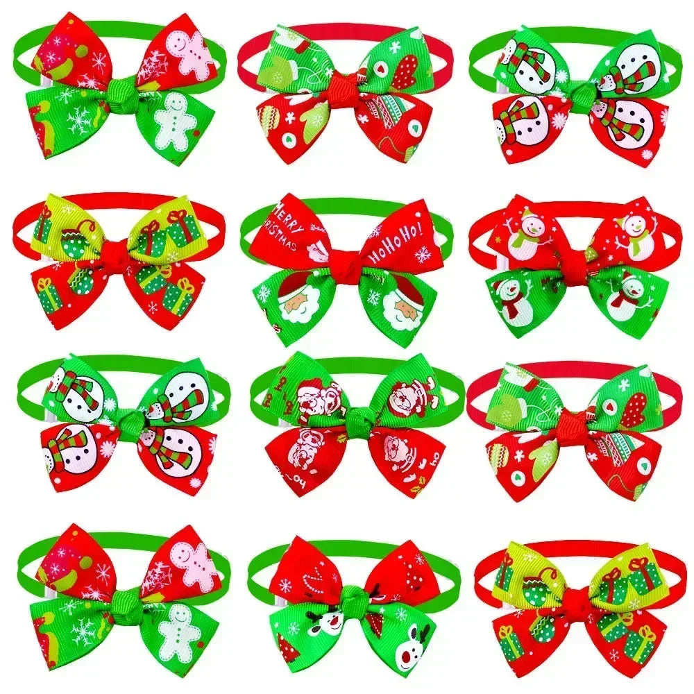 50pcs Christmas Dog Bows Pet Cat Dog Pet Bow - MyPetDollar.com