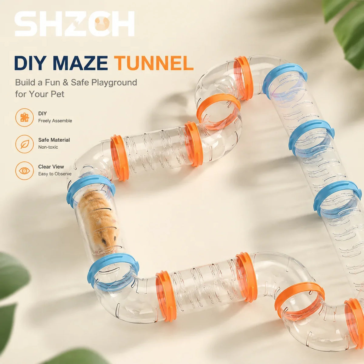 Hamster tunnel straight pipe DIY pipe cage - MyPetDollar.com