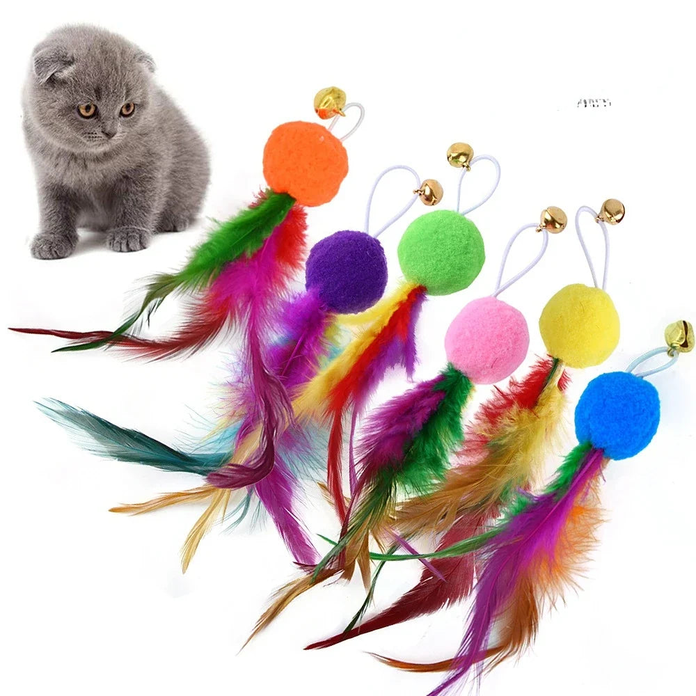 Cat Feather Toy Accessories False Mouse Worm - MyPetDollar.com