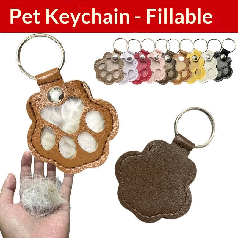 Dog Hair Collector Keychain Leather Pet - MyPetDollar.com