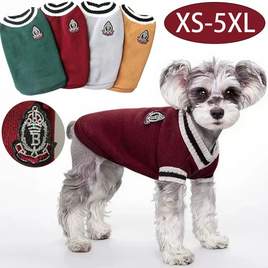 Winter Warm Pet Dog Sweater College Style - MyPetDollar.com