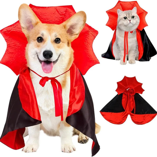 Pet Halloween Vampire Devil Cape Cloak - MyPetDollar.com