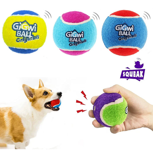Pet Dog Squeaky Tennis Ball Interactive Dog - MyPetDollar.com