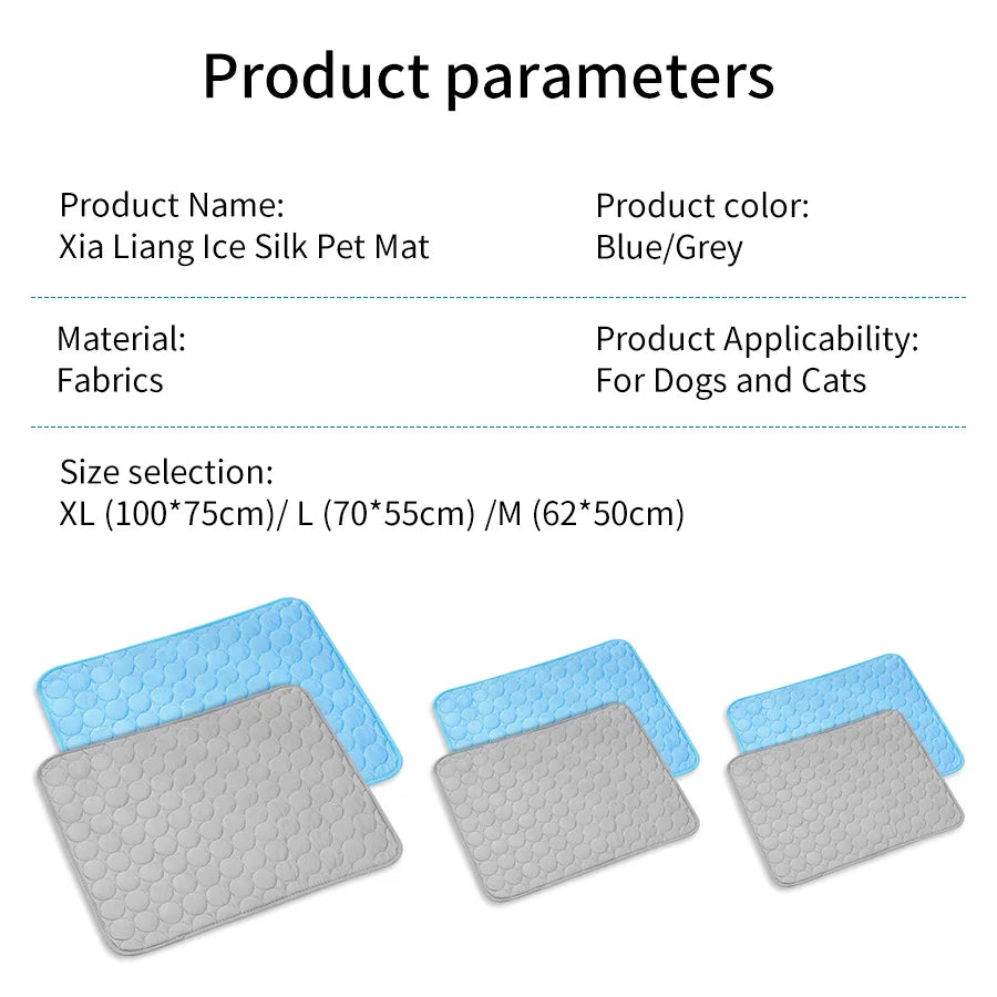 Summer Pet Cooling Pad Non-Toxic Ice Silk - MyPetDollar.com