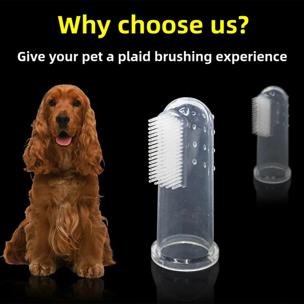 Pet Silicone Finger Cots Toothbrush Cats - MyPetDollar.com