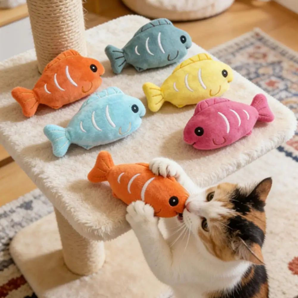 Soft Cat Chew Toy Catnip Stuffed Fish Toy - MyPetDollar.com