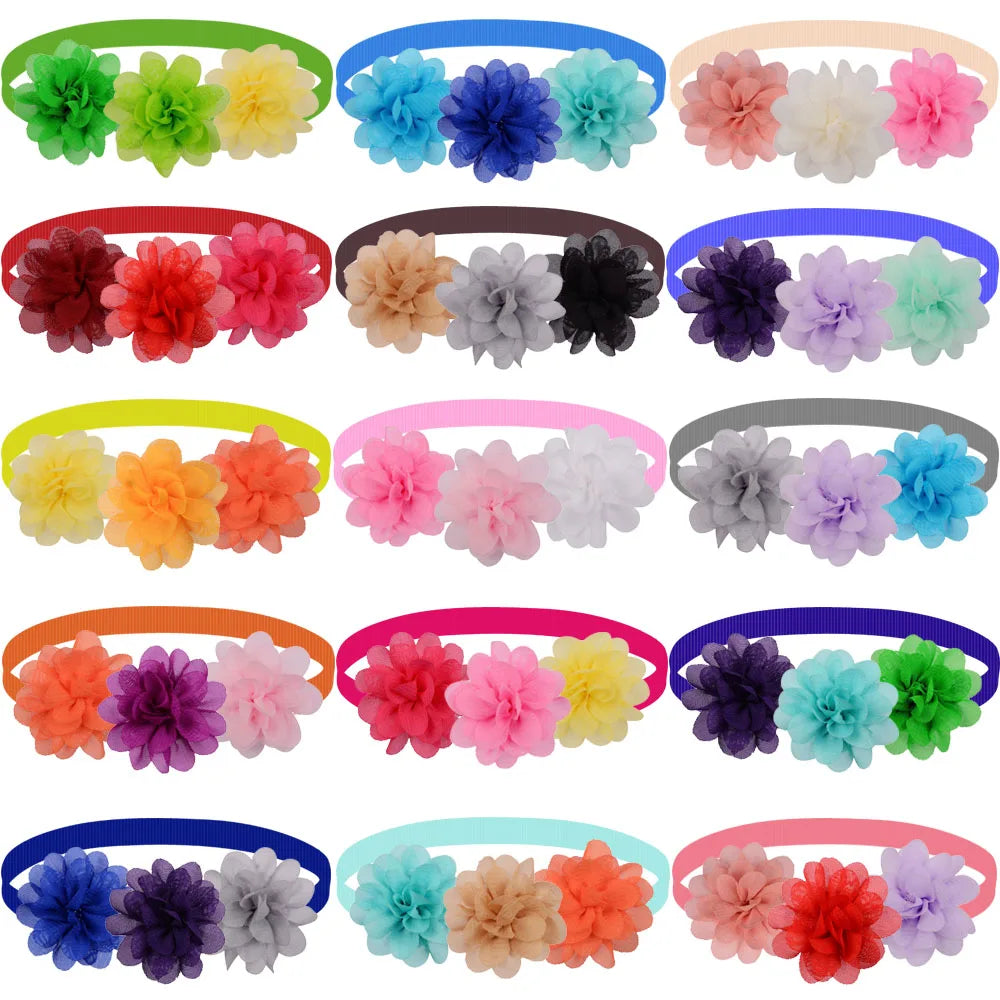 50/100pcs Colorful Pet Dog Bow Ties Collars - MyPetDollar.com