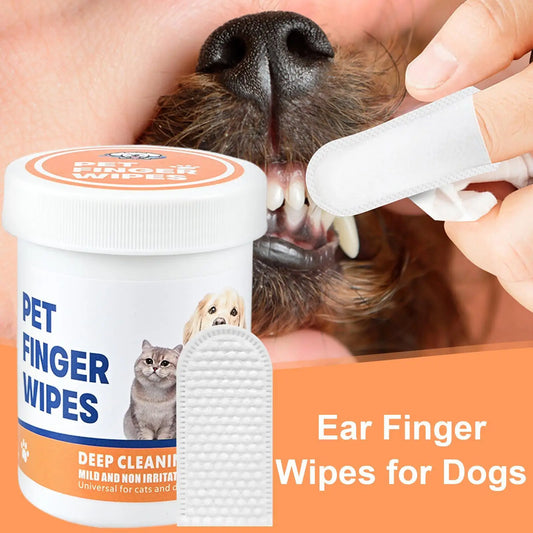 NEW Dog Finger Ear Wipes Soft Finger - MyPetDollar.com