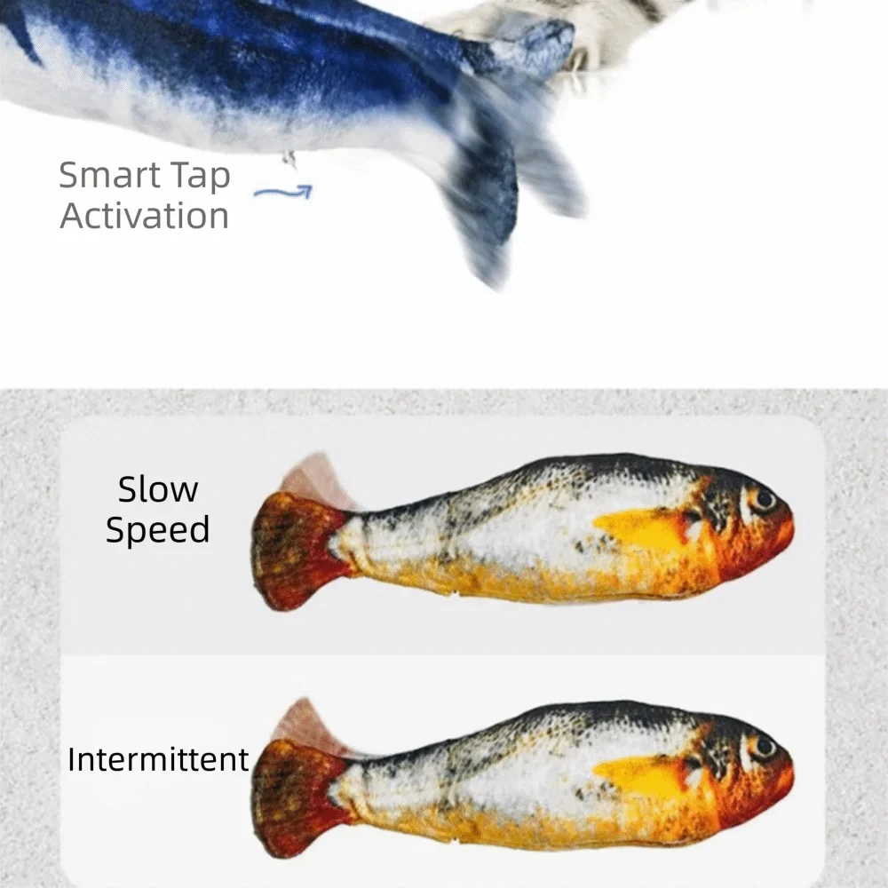 1/3Pcs Wagging Tail Electric Simulation Fish - MyPetDollar.com