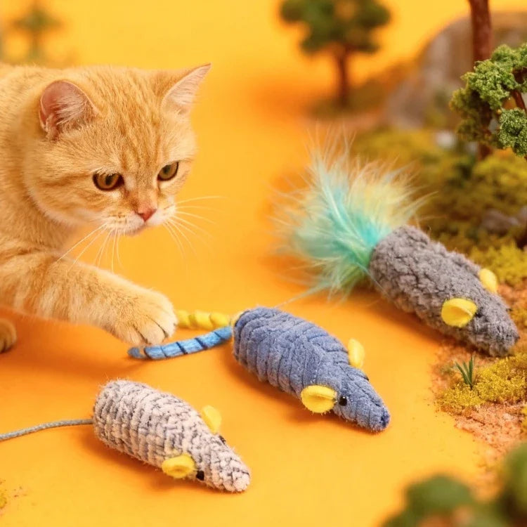 Cat Toys 3pcs Plush Simulated Mouses Biting - MyPetDollar.com