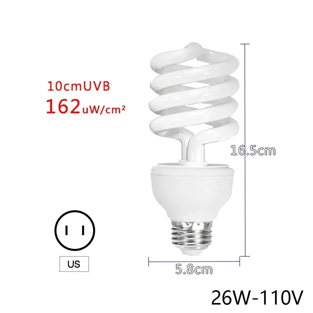 UVB 5.0 10.0 Reptile Heating Lamp13w 26w Rays Energy Light – 8 Colors