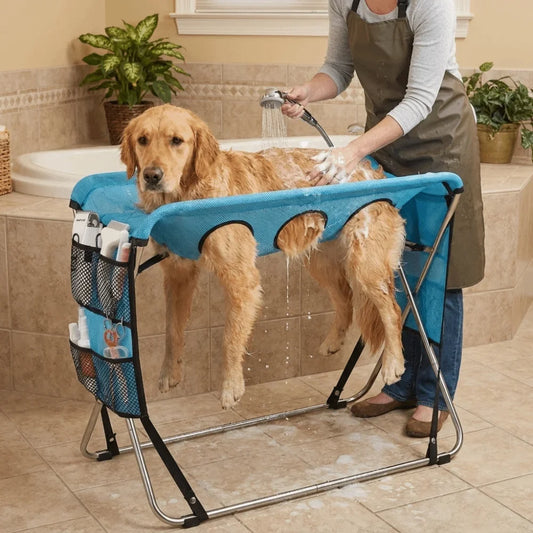 Folding Pet Grooming Hammock Quick Dry Mesh - MyPetDollar.com