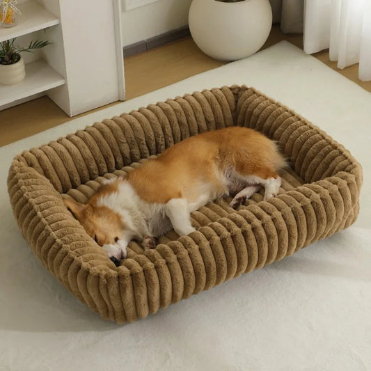Large Dog Bed Square Plush Cat Nest Kennel - MyPetDollar.com