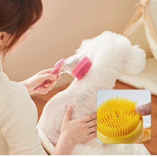 New 2‑in‑1 Pet Bath Brush with Soap - MyPetDollar.com