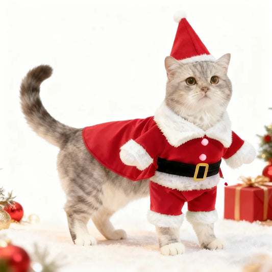 Cute Cat Clothes For Christmas Cosplay Funny - MyPetDollar.com