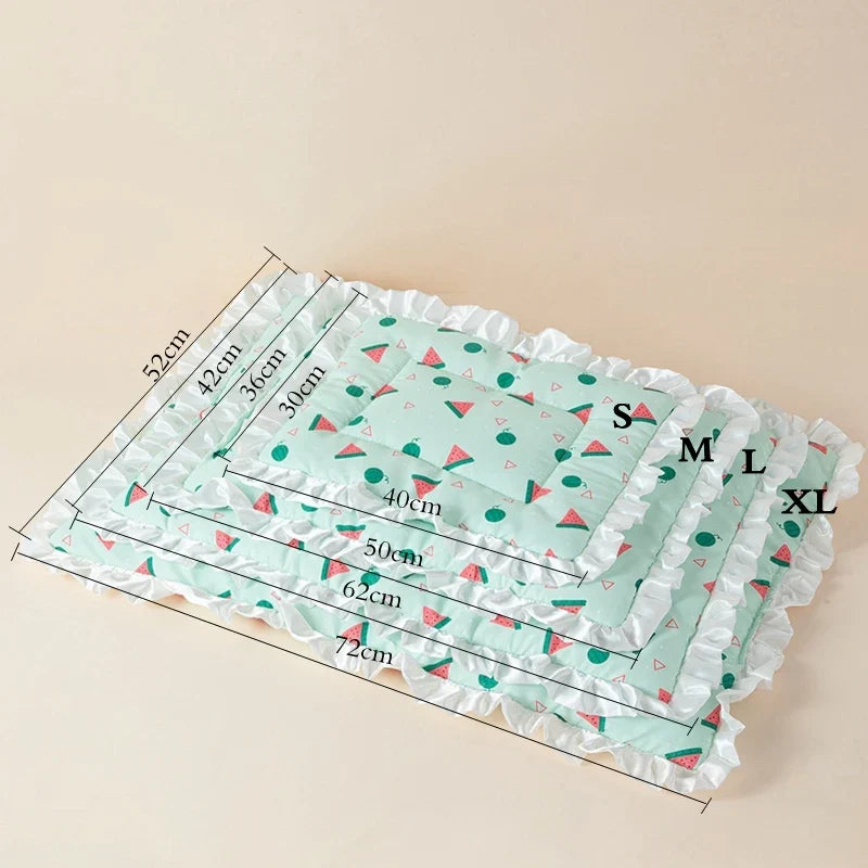 S~XL Pet Soft Mattress Lace Ice Cushion - MyPetDollar.com