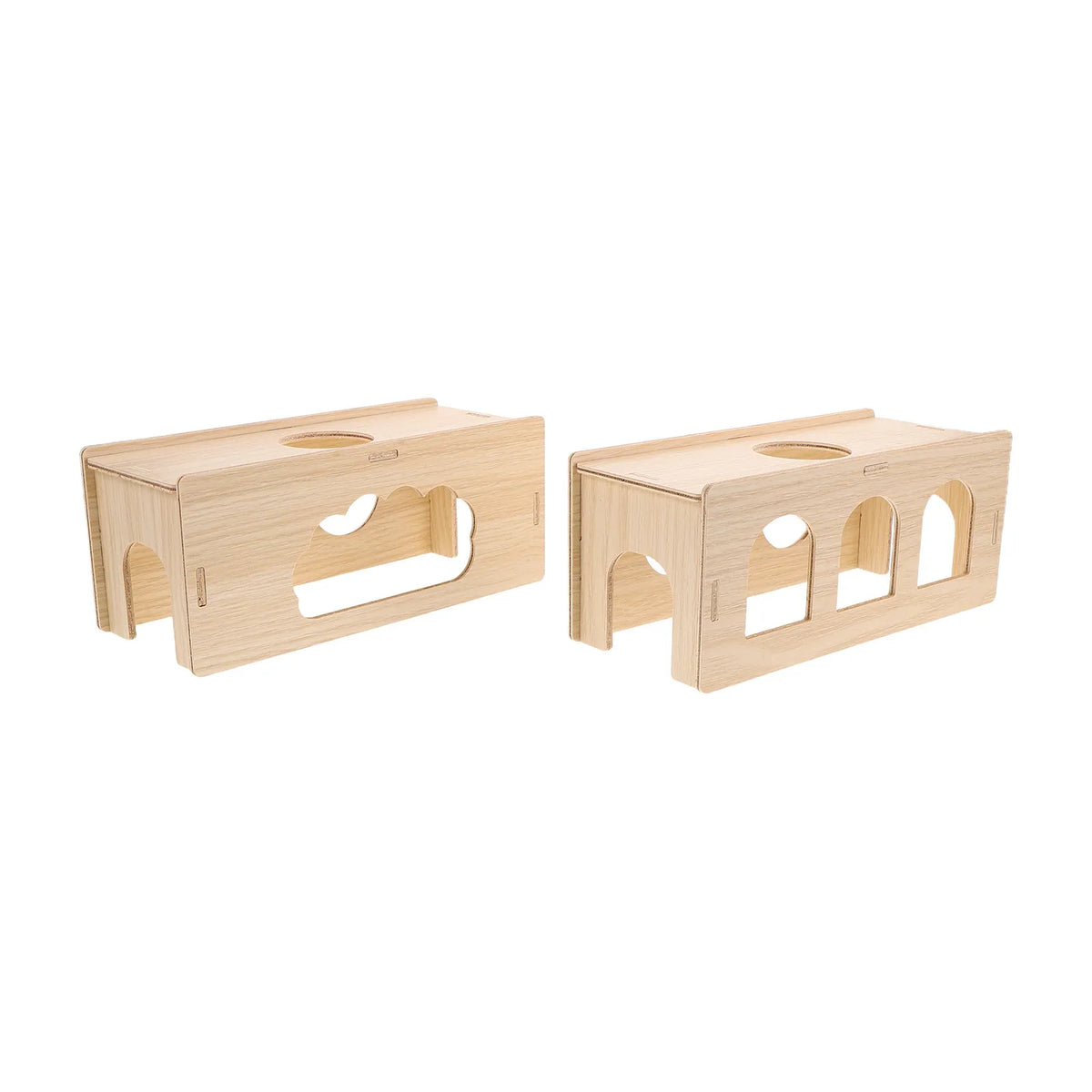 2Pcs Hamster Wooden Tunnel Hideout Chamber - MyPetDollar.com