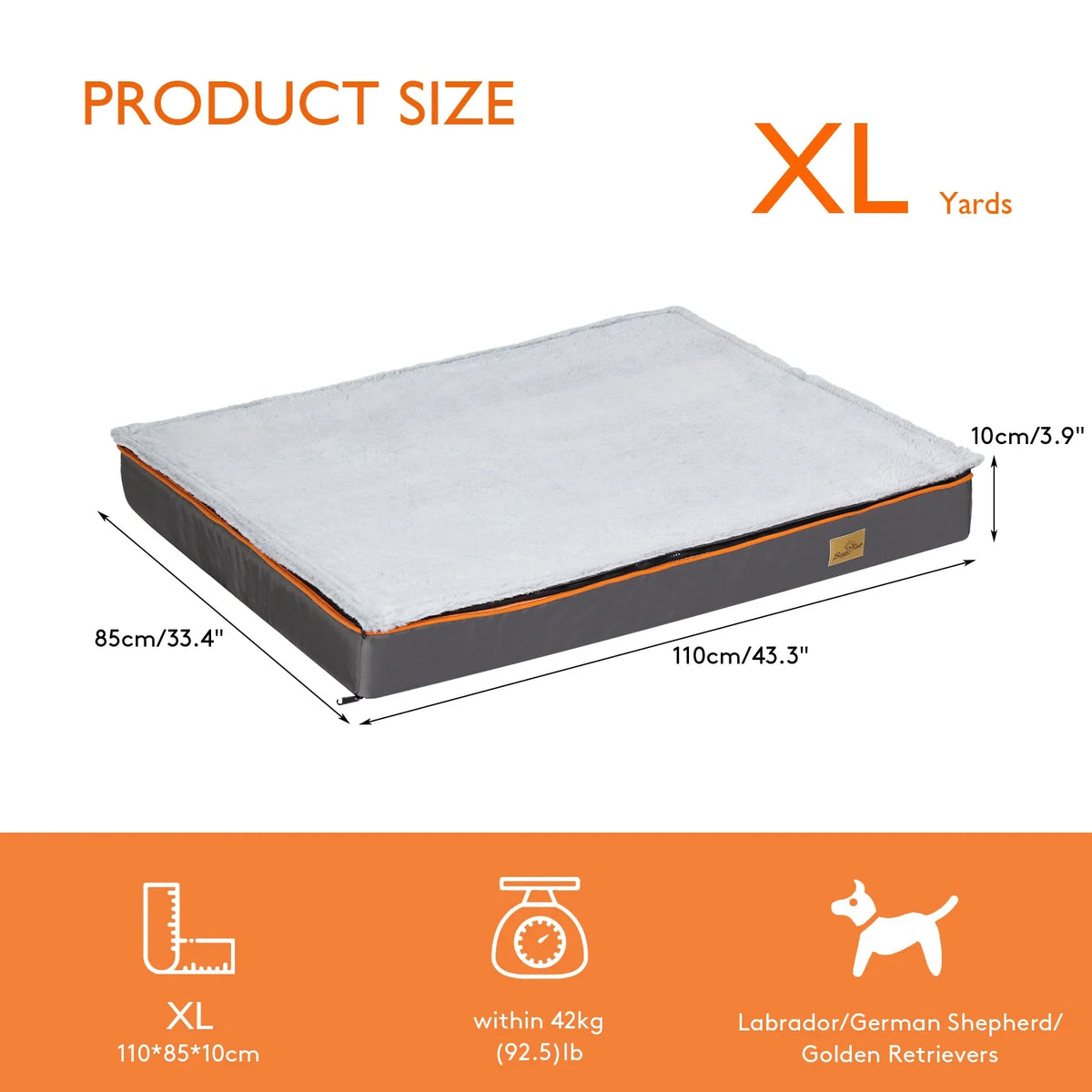 Dog Bed Large Padded Orthopedic