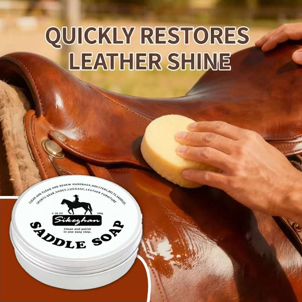 100G Saddle Soap Leather Cleaner Conditioner - MyPetDollar.com