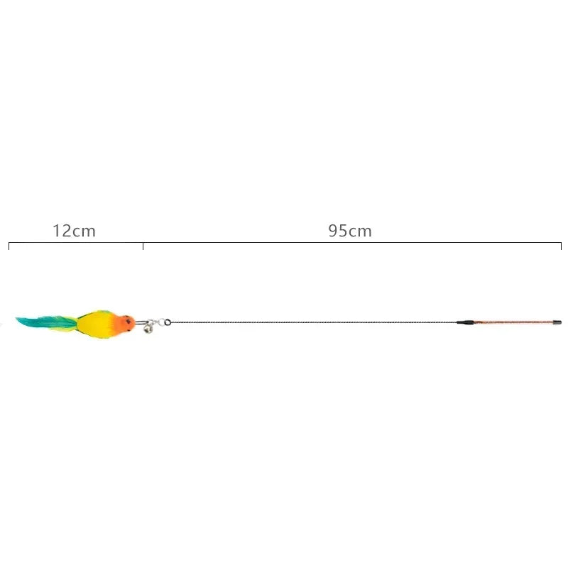 Funny Simulation Bird Cat Toy Feather with - MyPetDollar.com