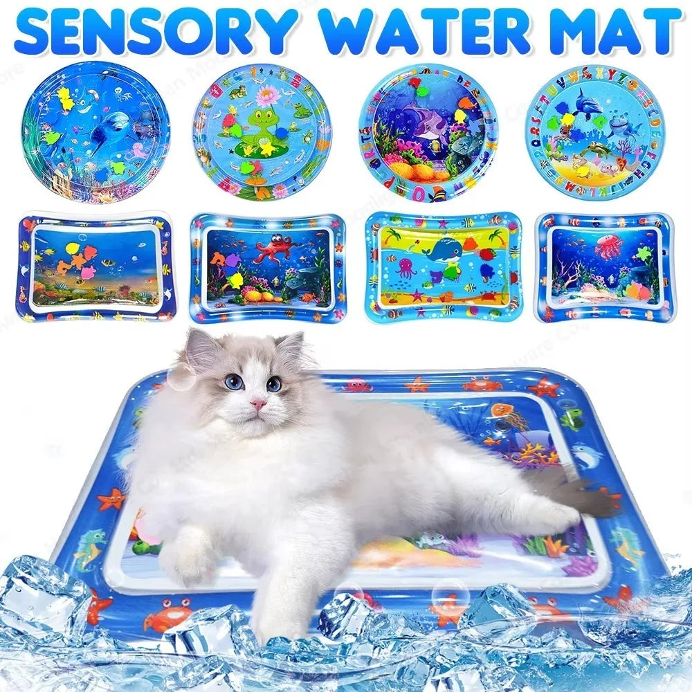 Cats Sensory Water Play Mat With Fish - MyPetDollar.com