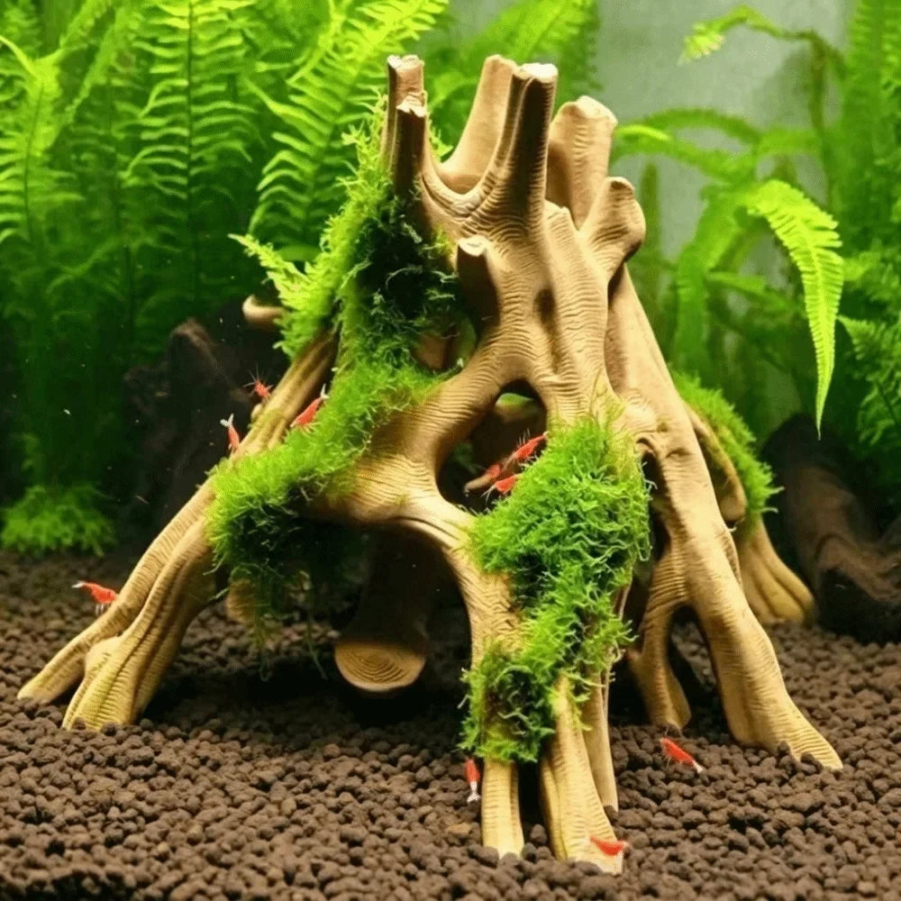 Tree Trunk Fish Shrimp Hiding Cave 3D - MyPetDollar.com