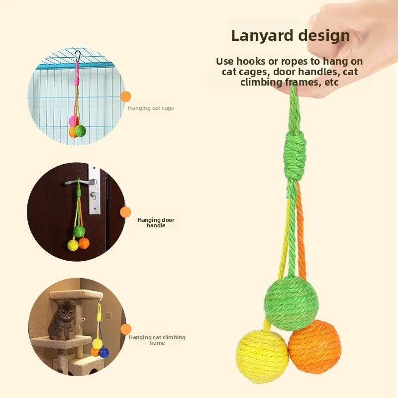 Cats Sounding Ball Interactive Handmade - MyPetDollar.com