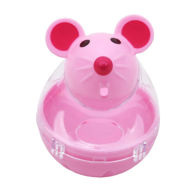 Pet Feeder Cat Plaything Mouse Food Rolling Leakage Dispenser – 2 Colors