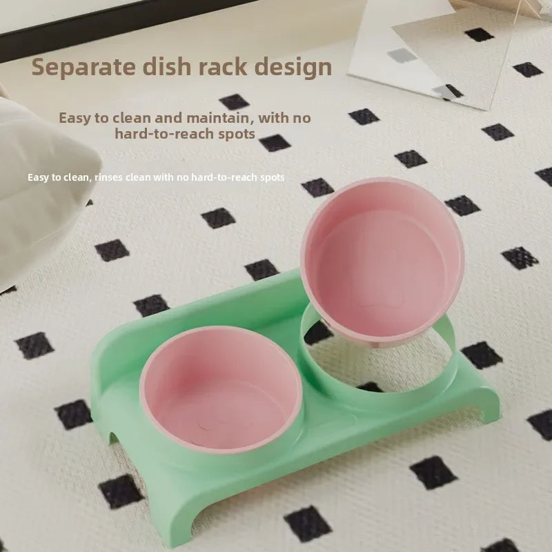 Adjustable Height Pet Double Bowl Feeder for - MyPetDollar.com