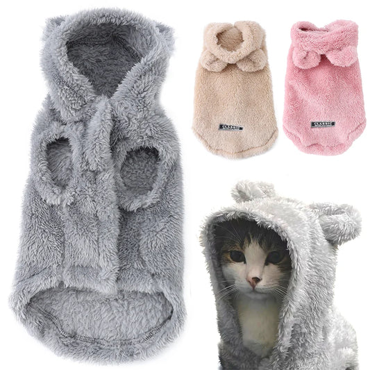 Autumn Winter Cat Clothes Soft Warm Cute - MyPetDollar.com